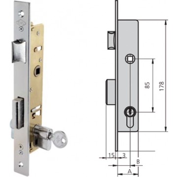 CERRADURA EMBUTIR 1984-25/6 AI