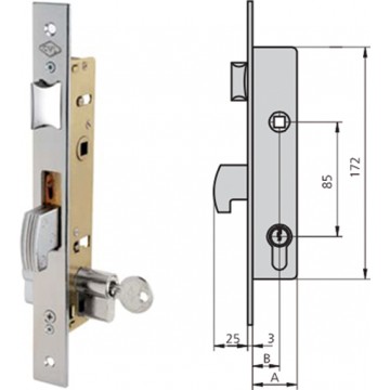 CERRADURA EMBUTIR 1990-25/6 AI