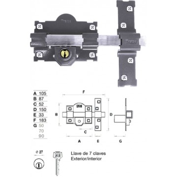 CERROJO TRABA 24004 101-L...
