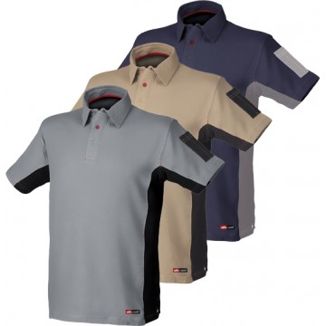 POLO STRETCH GRIS/NEGRO...