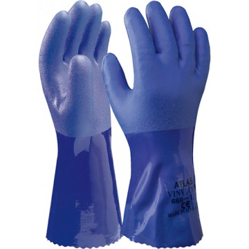 GUANTE PVC SHOWA 660 T-08 AZUL